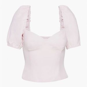 NEW Aritzia Novella Short Sleeve Blouse